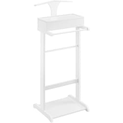 Helloshop26 - Valet de chambre ouvrable avec 4 poches 110 cm mdf blanc
