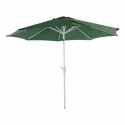 Décoshop26 04_0003882 parasol de terrasse Parasol de balcon Rond Vert, Blanc