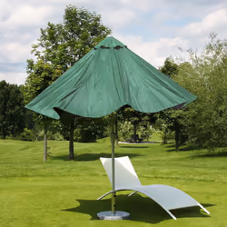 Décoshop26 04_0003882 parasol de terrasse Parasol de balcon Rond Vert, Blanc