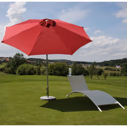 Décoshop26 04_0003888 parasol de terrasse Parasol de plage Rond Rouge