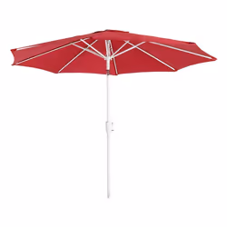 Décoshop26 04_0003888 parasol de terrasse Parasol de plage Rond Rouge - Vue supplémentaire 4