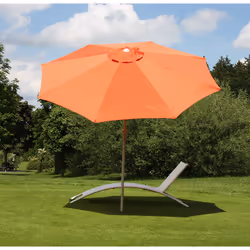 Décoshop26 04_0003884 parasol de terrasse Parasol de balcon Rond Crème, Gris