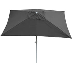 Décoshop26 04_0003889 parasol de terrasse Parasol de plage Rectangle Anthracite, Blanc