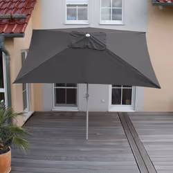 Décoshop26 04_0003889 parasol de terrasse Parasol de plage Rectangle Anthracite, Blanc - Vue supplémentaire 5