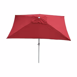Parasol de jardin 2x3m rectangulaire inclinable polyester/aluminium 4,5kg bordeaux Que ce soit sur votre terrasse ou sur votr ...
