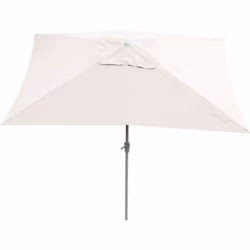 Parasol de jardin 2x3m rectangulaire inclinable polyester/aluminium 4,5kg crème Que ce soit sur votre terrasse ou sur votre b ...