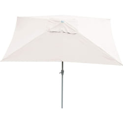 Décoshop26 - Parasol de jardin 2x3m rectangulaire inclinable polyester/aluminium 4,5kg crème 040003892