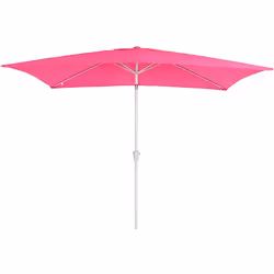 Décoshop26 04_0003895 parasol de terrasse Parasol de plage Rectangle Rose, Blanc