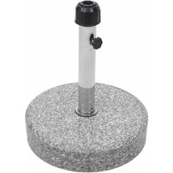 Pied de parasol support granit 24kg rond gris poignées de transport 040003906