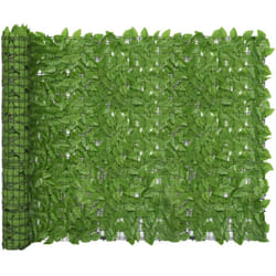 Helloshop26 - cran de balcon brise pare vue protection confidentialité avec feuilles 300 x 150 cm vert
