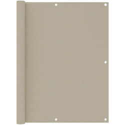 Helloshop26 - cran de balcon brise pare vue protection confidentialité beige 120 x 300 cm tissu oxford