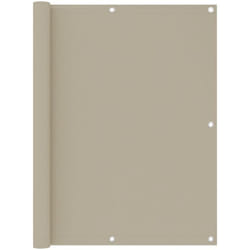 Helloshop26 - cran de balcon brise pare vue protection confidentialité 120 x 600 cm tissu oxford beige