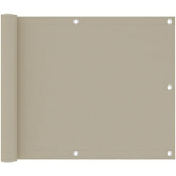 Helloshop26 - cran de balcon brise pare vue protection confidentialité 75 x 300 cm tissu oxford beige