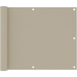 Helloshop26 - cran de balcon brise pare vue protection confidentialité beige 75 x 500 cm tissu oxford