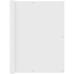 Helloshop26 - cran de balcon brise pare vue protection confidentialité 120 x 300 cm tissu oxford blanc