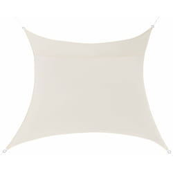 Voile toile d'ombrage de protection polyester polyuréthane carré 2x2 m beige
