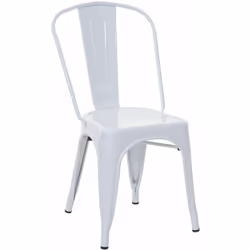 Chaise bistrot, chaise empilable, design industriel en métal empilable blanc Notre nouvelle série en métal impressionne par s ...