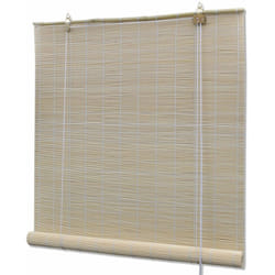 Store enrouleur bambou naturel 120 x 220 cm fenêtre rideau pare-vue volet roulant
