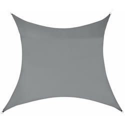 Helloshop26 - Voile toile d'ombrage de protection polyester polyuréthane 3 x 3 m gris foncé