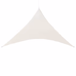 Voile d ombrage toile solaire polyester polyurethane triangulaire 400 x 400 x 400 cm beige