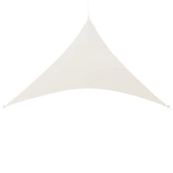 Voile d ombrage toile solaire polyester polyurethane triangulaire 400 x 400 x 400 cm beige