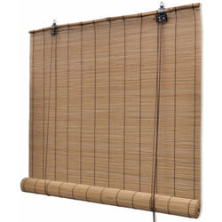 Helloshop26 - Store enrouleur bambou brun 100 x 160 cm fenêtre rideau pare-vue volet roulant
