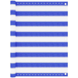 Cran de balcon brise pare vue protection confidentialité 90 x 300 cm pehd bleu et blanc