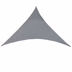 Voile d ombrage toile solaire polyester polyurethane triangulaire 300 cm gris fonce