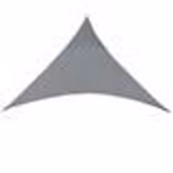 Voile d ombrage toile solaire polyester polyurethane triangulaire 400 x 400 x 400 cm gris fonce