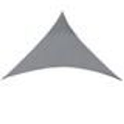 Voile d ombrage toile solaire polyester polyurethane triangulaire 400 x 400 x 400 cm gris fonce