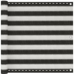 Helloshop26 - cran de balcon brise pare vue protection confidentialité en pehd 90 x 400 cm anthracite et blanc