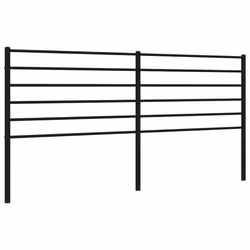 Tête de lit - TDL - 200 cm - Métal - Noir - Classique Intemporel