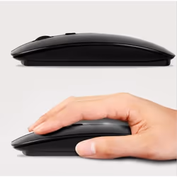 Souris pour PC ORDISSIMO USB Sans Fil Ultra Plate Universelle Capteur Optique 3 Boutons Ordinateur (NOIR)