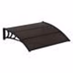 Auvent de porte d entree marquise d accueil resistante aux intemperies ABS polycarbonate aluminium 120 x 100 cm noir mar