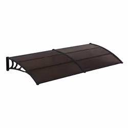Auvent de porte - Marquise - 240 x 100 cm - Résistant aux intempéries - ABS - Polycarbonate - Aluminium