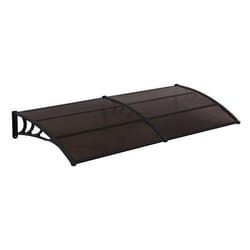 Auvent de porte - Marquise - 240 x 100 cm - Résistant aux intempéries - ABS - Polycarbonate - Aluminium
