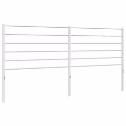 Tête de lit - TDL - 200 cm - Métal - Blanc - Classique Intemporel