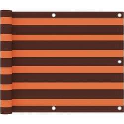 Écran de balcon brise pare vue protection confidentialité 75 x 500 cm tissu oxford orange et marron