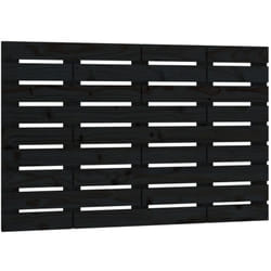 Décoshop26 - Tête de lit accessoire couchage chambre à coucher meuble murale style palette 96 x 3 x 63 cm Bois massif noir TDL0202494