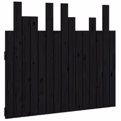 Tête de lit accessoire couchage chambre à coucher meuble murale style palette 955 par 3 par 80 Bois massif noir