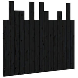 Tête de lit accessoire couchage chambre à coucher meuble murale style palette 955 par 3 par 80 Bois massif noir