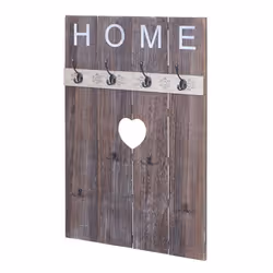 Porte-manteau mural - Home - Vintage - 8 crochets - 91x60 cm - Marron