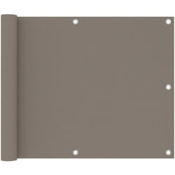 Écran de balcon brise pare vue protection confidentialité 75 x 400 cm tissu oxford taupe