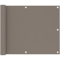 Helloshop26 - cran de balcon brise pare vue protection confidentialité 75 x 600 cm tissu oxford taupe