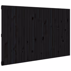 Tête de lit - Bois Massif - Noir - 185x110 cm - Design Classique - Installation Murale