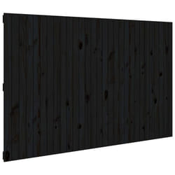 Tête de lit - Bois Massif - Noir - 185x110 cm - Design Classique - Installation Murale