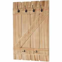 Porte-manteau mural panneau 6 crochets 91x60cm pin L'aspect rustique rend chaque couloir, couloir ou chambre à coucher beauco ...