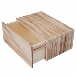 Étagère murale à tiroir - Vintage - Brun naturel - 21x46x30 cm - Bois massif - Style shabby