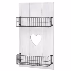 Etagère murale - Décoshop26 - 70x40x10cm - Bois de paulownia - Paniers de rangement - Style vintage