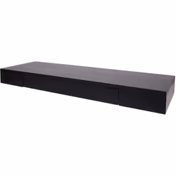 Étagère murale étagère suspendue avec tiroir en bois massif 8x80x25cm noir Entièrement assemblé Avec tiroir Charge maximale : ...